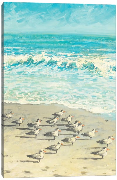 Sandpiper Beach Party Canvas Art Print