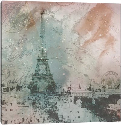 Vintage Europe I Canvas Art Print - The Eiffel Tower