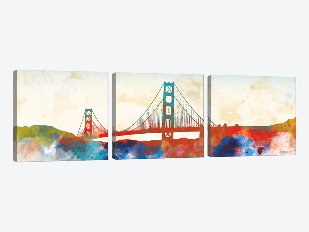 Golden Gate by Dan Meneely 3-piece Canvas Print