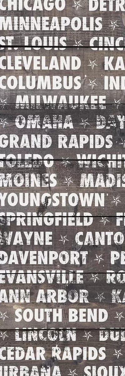 Midwest Wood Type by Dan Meneely canvas print