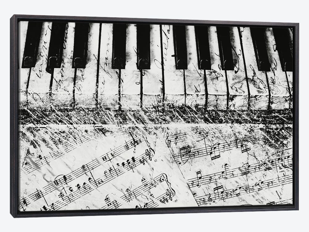 piano black and white drawing