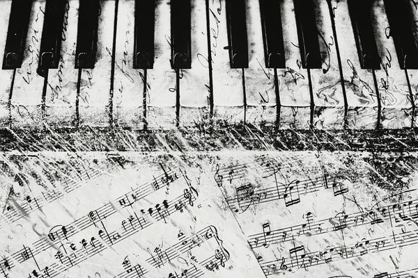 Black & White Drawings & Illustrations: Black & White Piano Keys by Dan Meneely