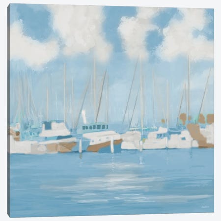 Golf Harbor Boats II Canvas Print #DAM70} by Dan Meneely Canvas Wall Art