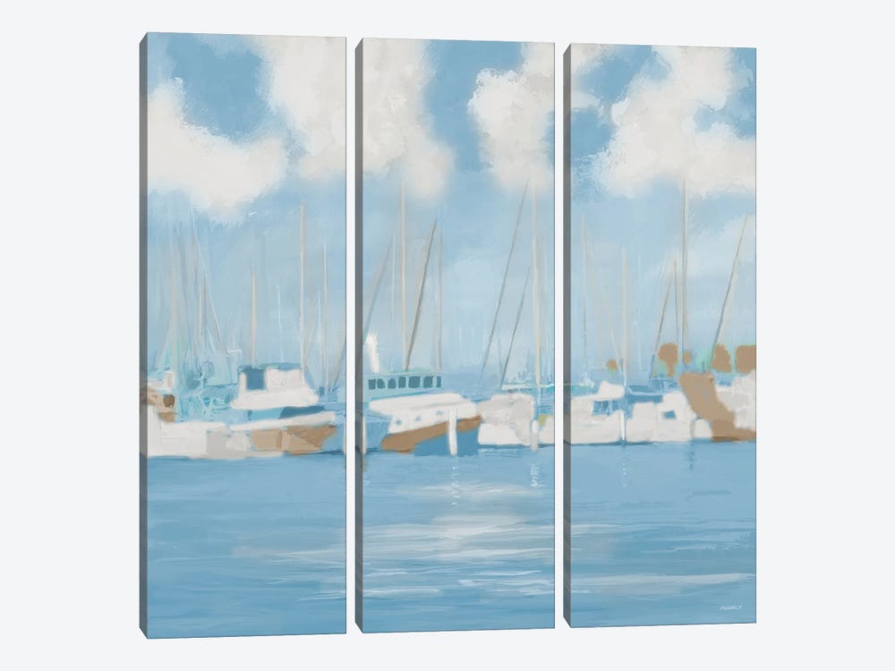Golf Harbor Boats II by Dan Meneely 3-piece Art Print