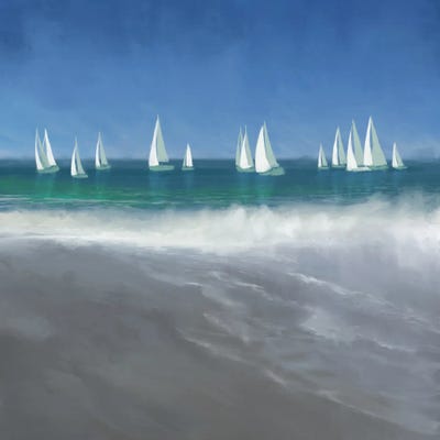 Harbor Sailing by Dan Meneely framed wall art