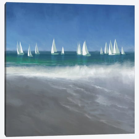 Harbor Sailing Canvas Print #DAM71} by Dan Meneely Canvas Artwork
