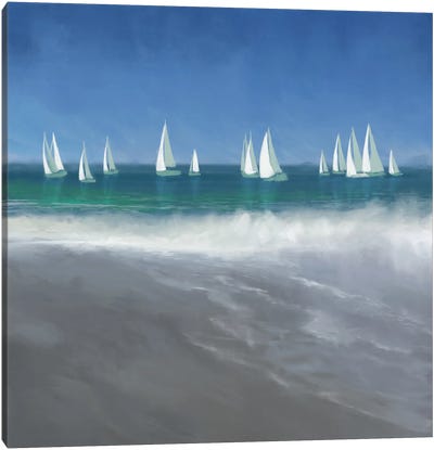 Harbor Sailing Canvas Art Print - Harbor & Port Art