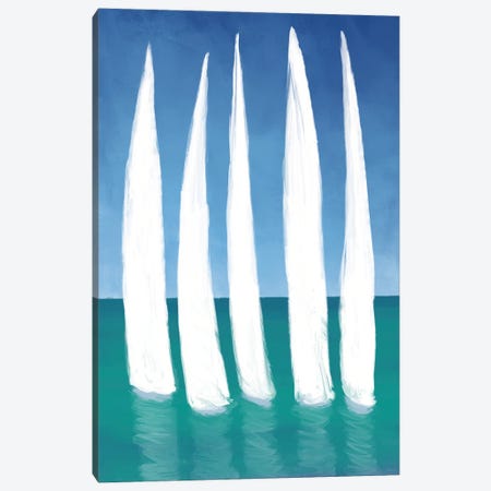 Tall Sailing Boats Canvas Print #DAM73} by Dan Meneely Canvas Art