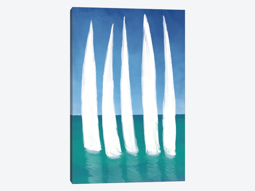 Tall Sailing Boats by Dan Meneely 1-piece Canvas Wall Art