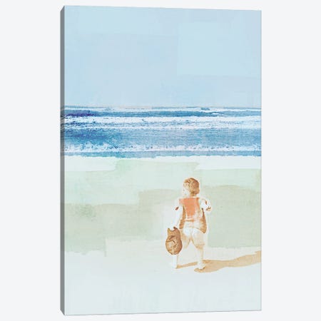 Beach Day Throwing Canvas Print #DAM82} by Dan Meneely Art Print