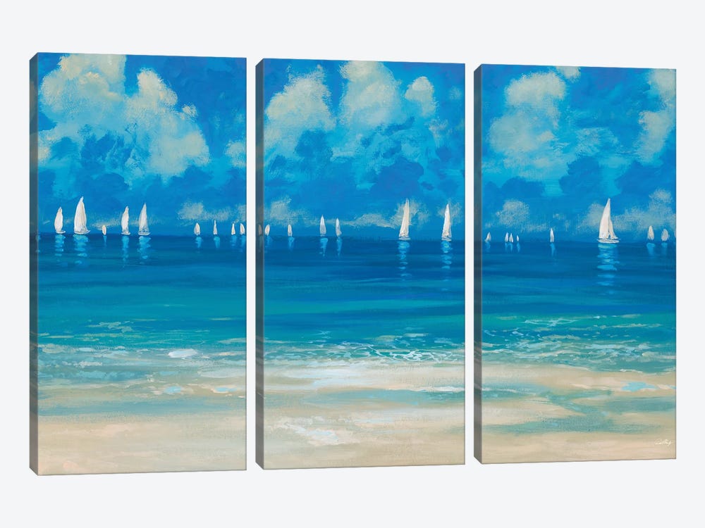 Blue Shores by Dan Meneely 3-piece Canvas Wall Art