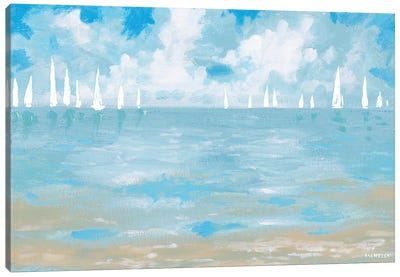 Boats On The Horizon Canvas Art Print