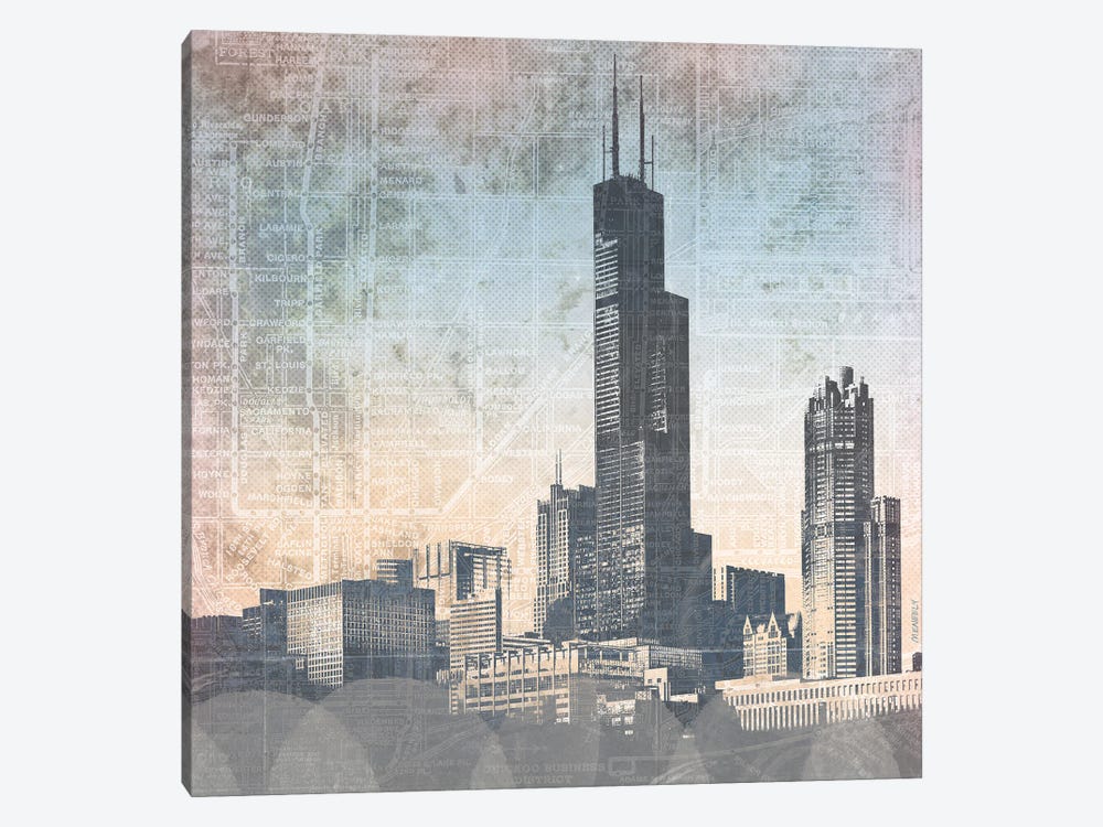 Chicago Skyline I by Dan Meneely 1-piece Art Print