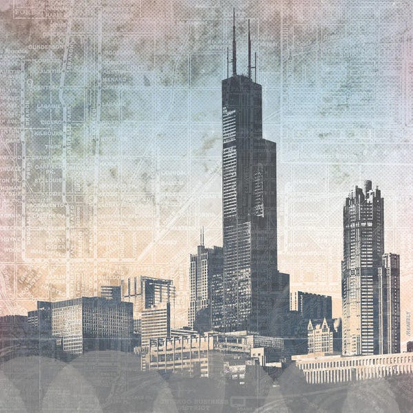 Illinois: Chicago Skyline I by Dan Meneely