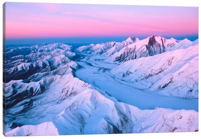 Aerial View, Alaska Range, Denali National Park & Preserve, Alaska, USA Canvas Art Print - Denali National Park & Preserve Art