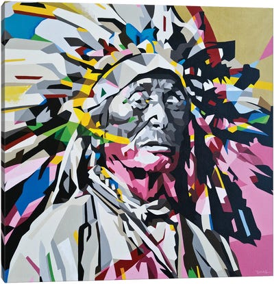 Chief Canvas Art Print - Native American Décor