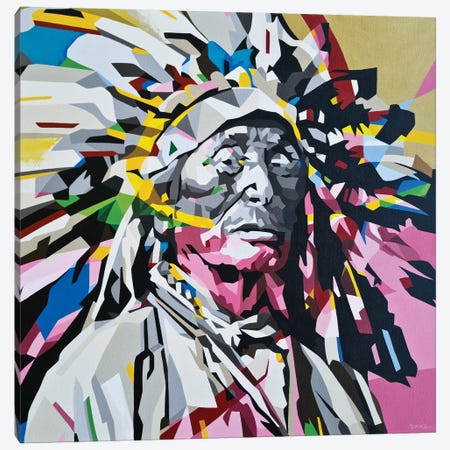 Chief Canvas Print #DAS27} by DAAS Canvas Artwork