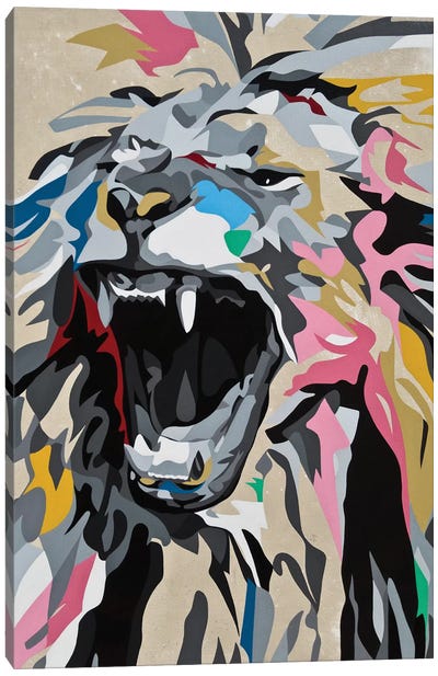 Roaring Lion Canvas Art Print