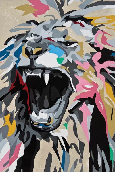 Street Art: Roaring Lion by DAAS