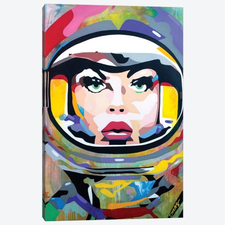 Space Girl Canvas Print #DAS32} by DAAS Canvas Art