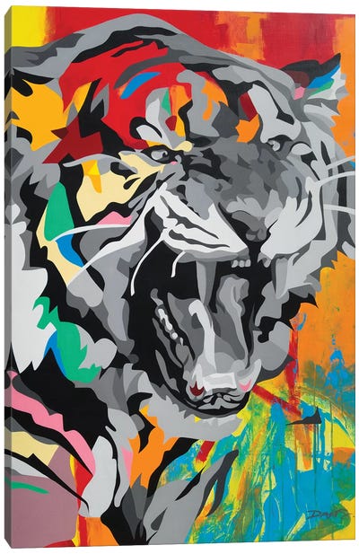 Tiger Canvas Art Print - Street Art & Graffiti