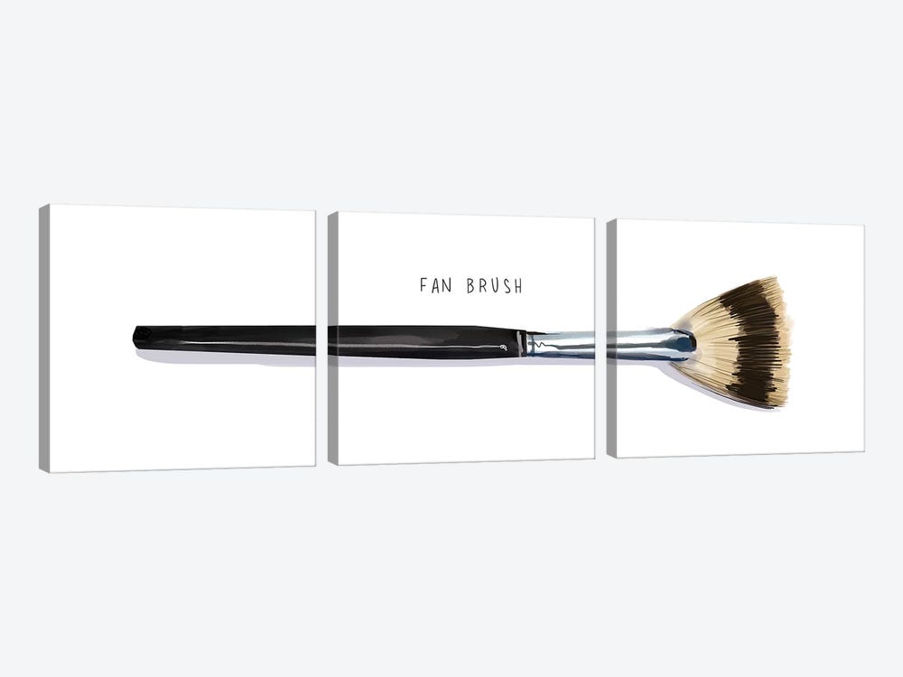 Fan Brush by Amber Day 3-piece Canvas Print