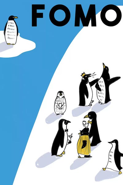 Penguins: FOMO I by Amber Day