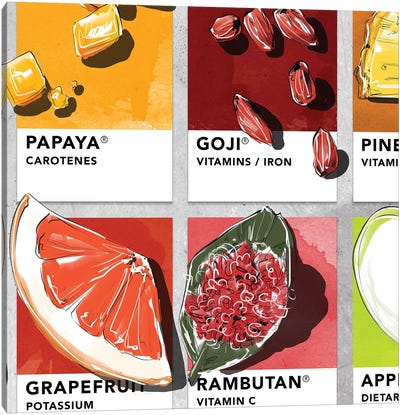 Fruit V Canvas Art Print - Amber Day