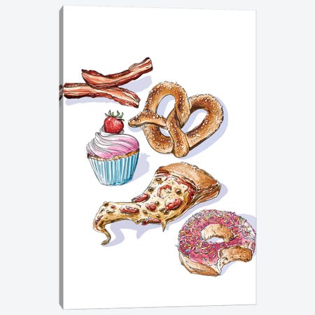 Junk Food Canvas Print #DAY31} by Amber Day Canvas Art