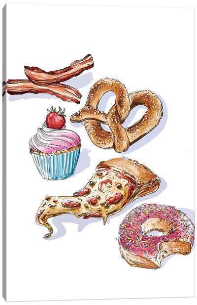 Junk Food Canvas Art Print - Food & Drink Still Life