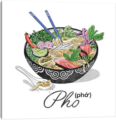Pho Canvas Art Print - Asian Cuisine Art