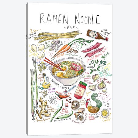 Ramen Noodle Bar Canvas Print #DAY40} by Amber Day Canvas Art Print