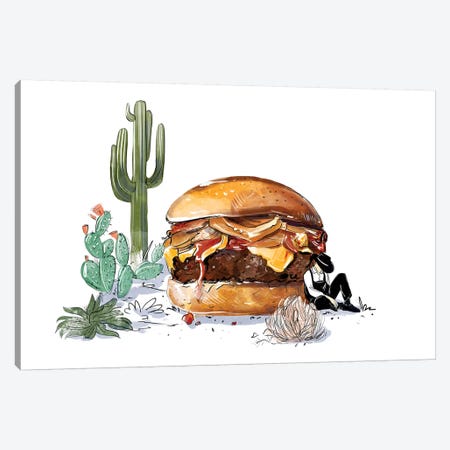 Southwest Burger Canvas Print #DAY45} by Amber Day Canvas Wall Art