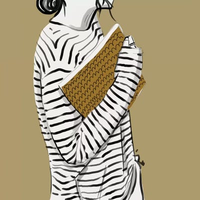 Stripes by Amber Day framed canvas print