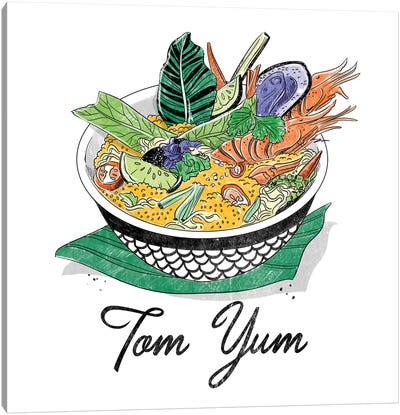 Tom Yum Canvas Art Print - International Cuisine Art