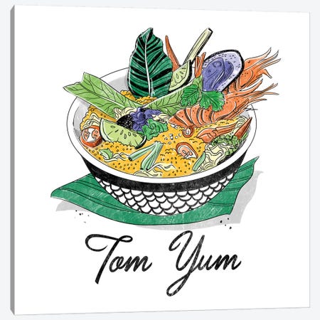 Tom Yum Canvas Print #DAY50} by Amber Day Canvas Wall Art