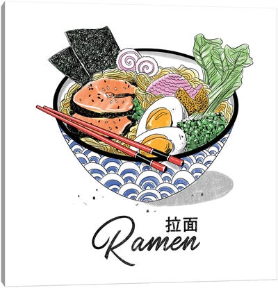 Bowl Of Ramen Canvas Art Print - Asian Cuisine Art