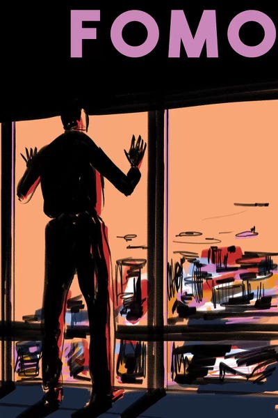 FOMO Poster II by Amber Day framed canvas print