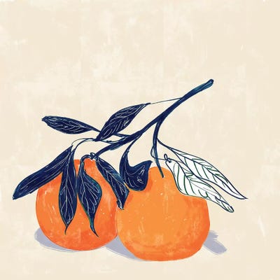 Oranges by Amber Day framed canvas print