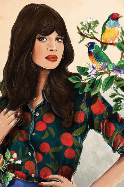 Rare Birds by Amber Day framed canvas print