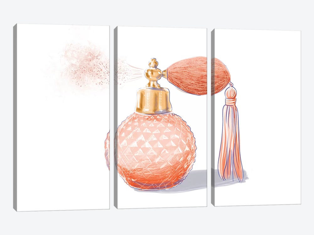 Vintage Perfume by Amber Day 3-piece Canvas Print