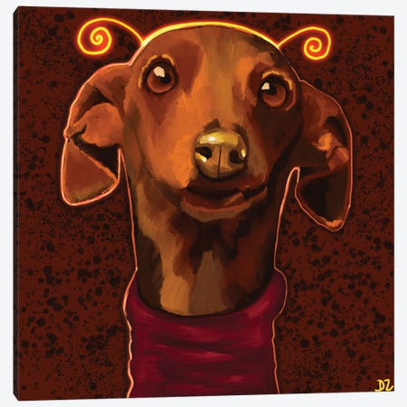 Greyhound Canvas Print #DAZ14} by DaoZedd Canvas Art