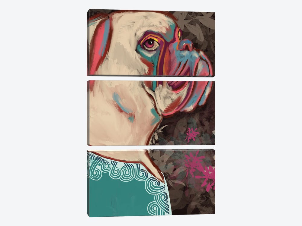 Bulldog by DaoZedd 3-piece Canvas Art Print