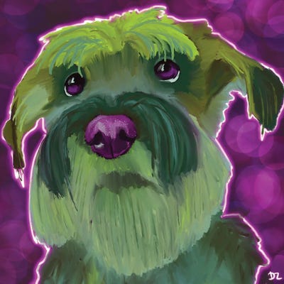 Mittel Schnauzer by DaoZedd metal wall art