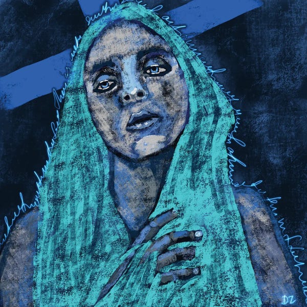 Monochromatic Moments: Crucified Womanhood by DaoZedd