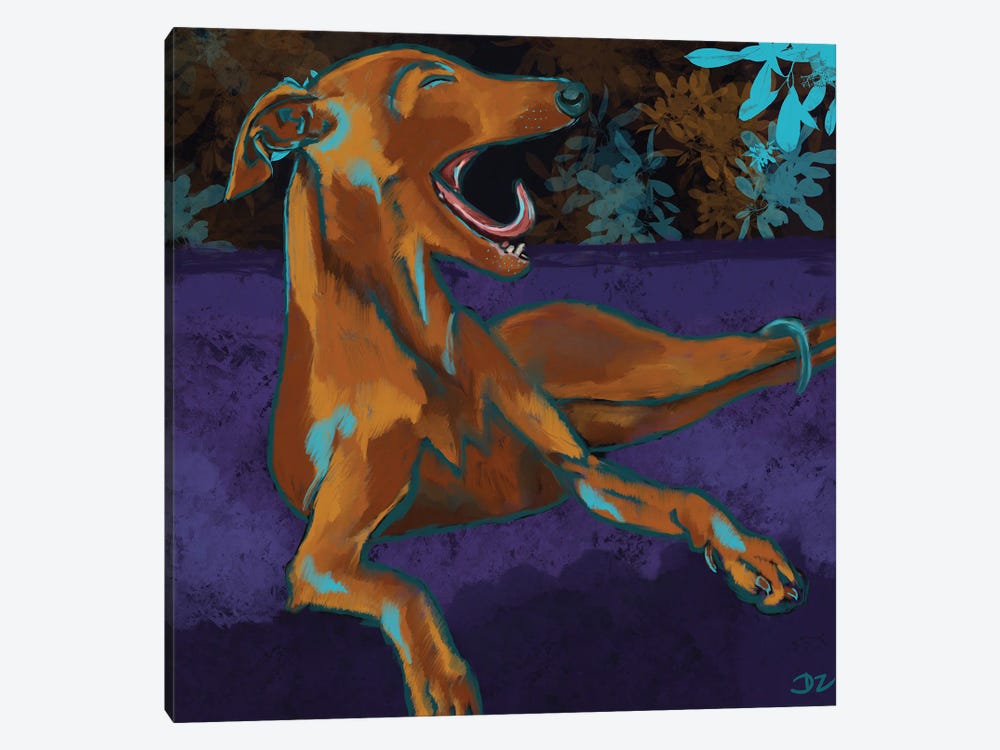Greyhound Yawns by DaoZedd 1-piece Art Print