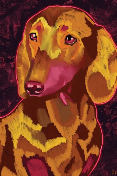 Neon: Dachshund Orange by DaoZedd