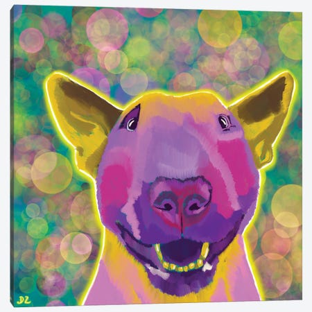 Sunny Bull Terrier Canvas Print #DAZ67} by DaoZedd Canvas Print