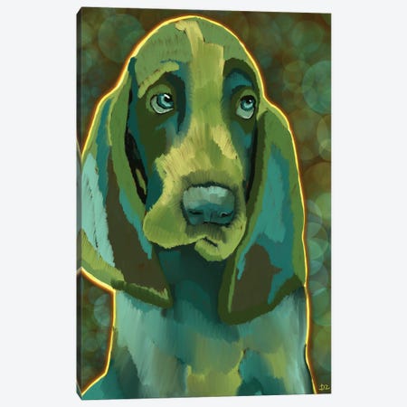 Buddy Basset Canvas Print #DAZ70} by DaoZedd Canvas Print