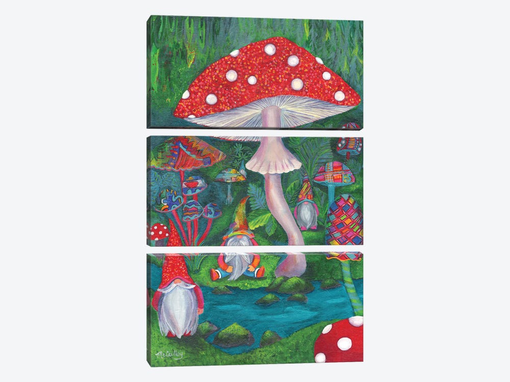 Magic Mushroom Moment by Debbie McCulley 3-piece Art Print